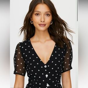 WILFRED polka dot blouse